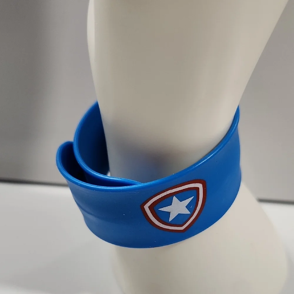 Silicone Captain America Slap Band or Bracelet for Kids.